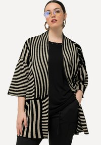 Ulla Popken JACQUARD STEHKRAGEN HALBARM - Cardigan - light champagne