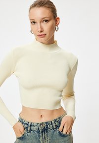 Koton CROP - Strickpullover - beige