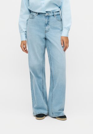 Vero Moda Curve VMCOLIVIA - Wide leg - light blue denim