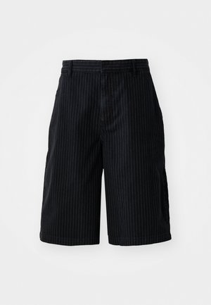 BDG Urban Outfitters STRIPED WORKER - Shorts di jeans - black
