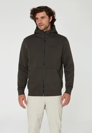 LOGO HOOD BOWMAN - Mikina na zip - asphalt