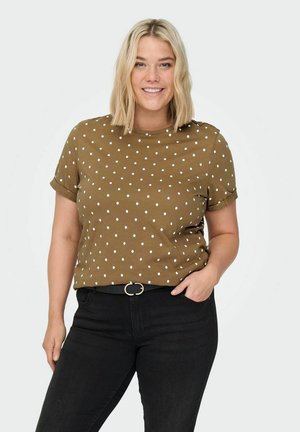 CURVY GEPUNKTETES - T-shirt med print - toasted coconut