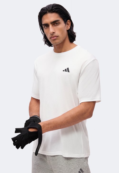 adidas WORKOUT ESSENTIALS FEELREADY NOVELTY - Sports T-shirt - white — photo 4