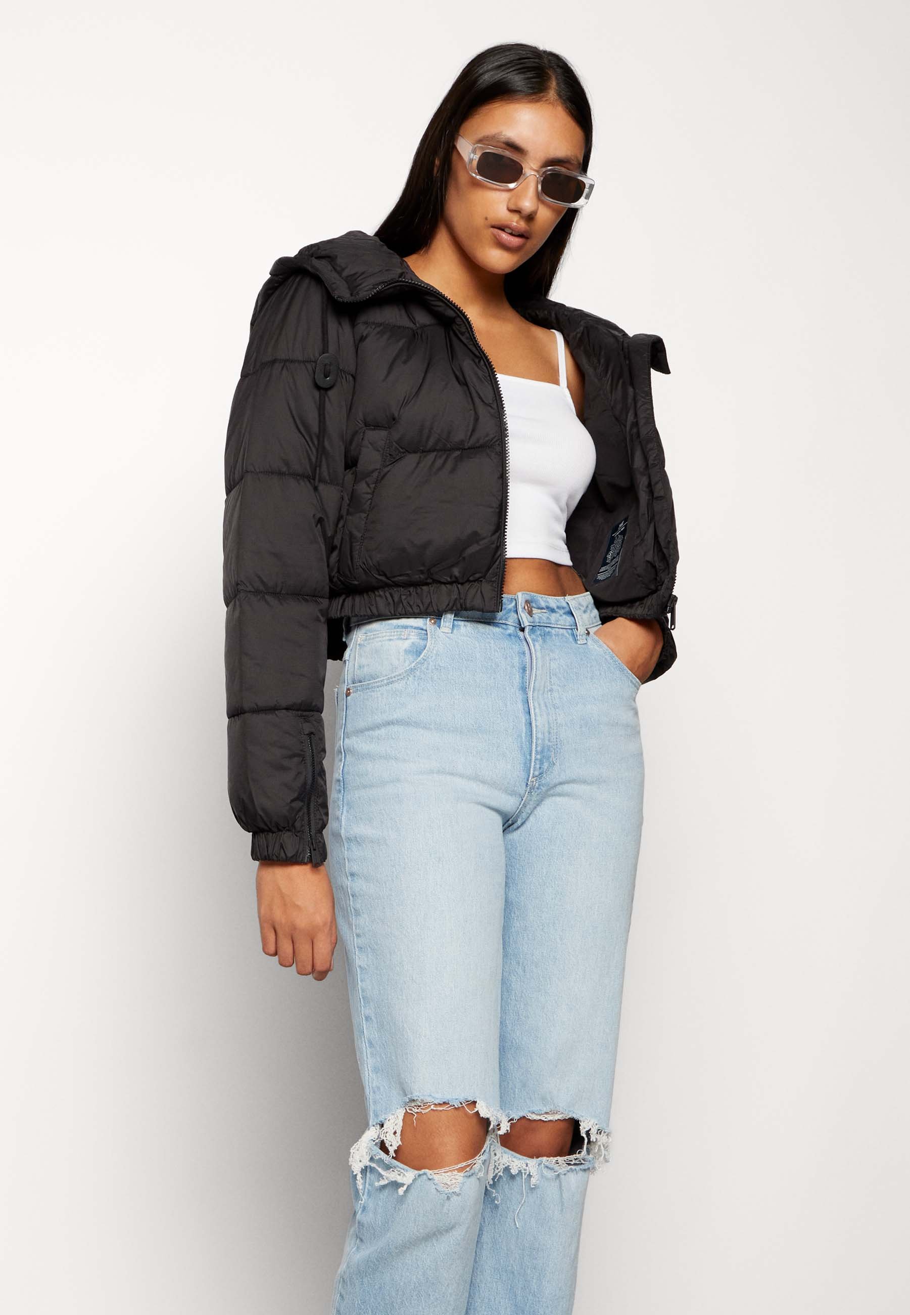 jeans com cropped