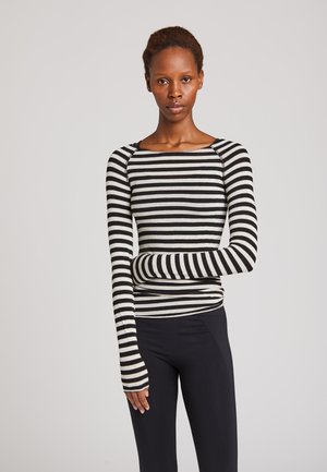 AMALIE - Long sleeved top - off white and black