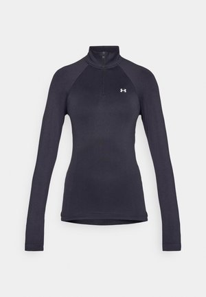 Under Armour VANISH SEAMLESS 1/4 ZIP - Longsleeve - black/white