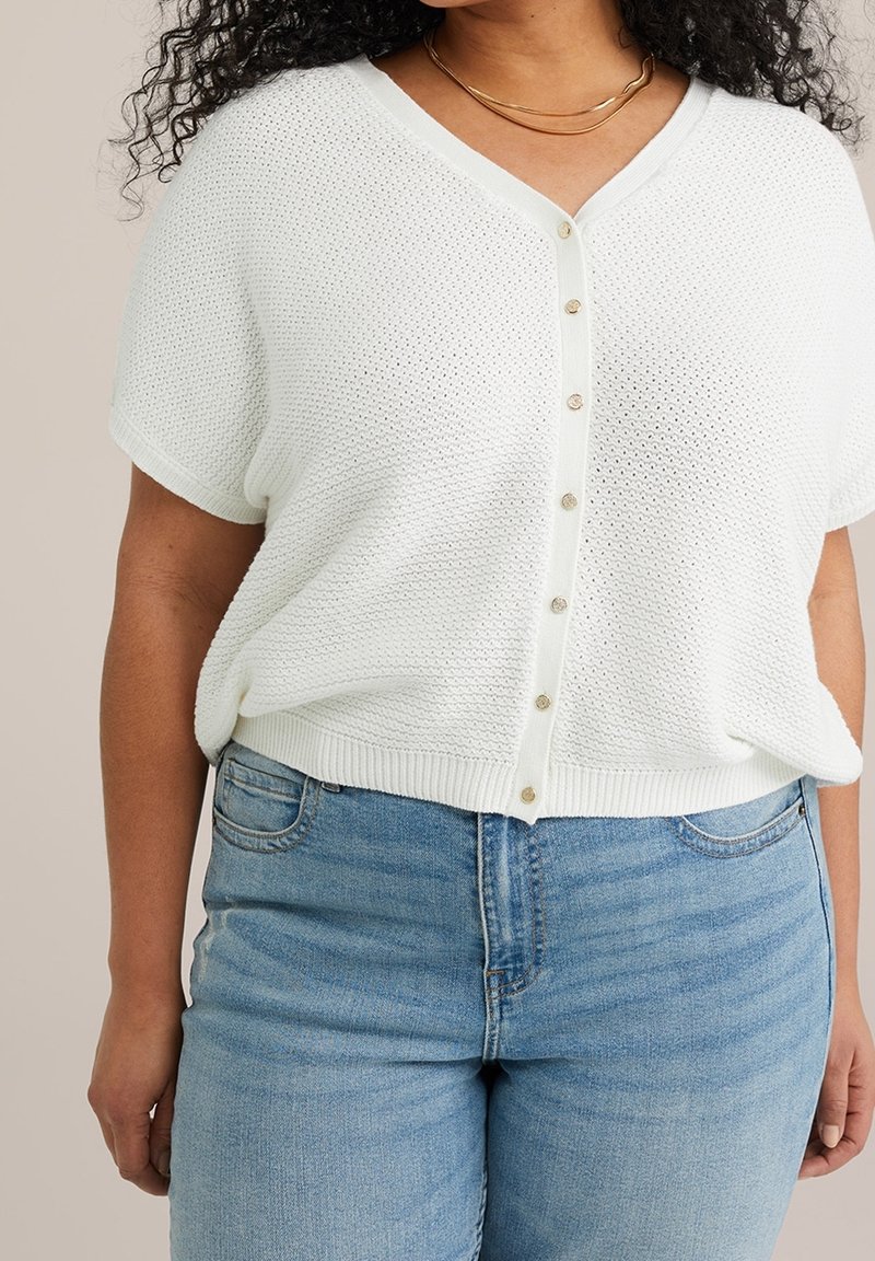 WE Fashion Neuletakki - white