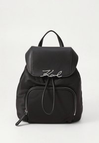 KARL LAGERFELD SIGNATURE BACKPACK - Turistinė kuprinė - black