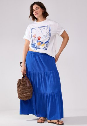 CRINKLED MAXI - Gonna lunga - blue