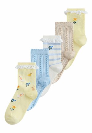 RUFFLE ANKLE  5 PACK   - Socken - blue yellow