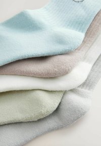 Next 5 PACK - Calze - muted blue sage tan happy