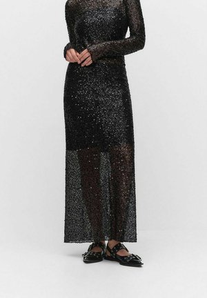 FARAH SEQUIN MAXI SKIRT - Maksihame - black