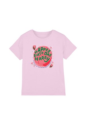 Cotton Soul, HARRY POTTER BIRTHDAY HAPPEE BIRTHDAE UNISEX - Print T-shirt - pink