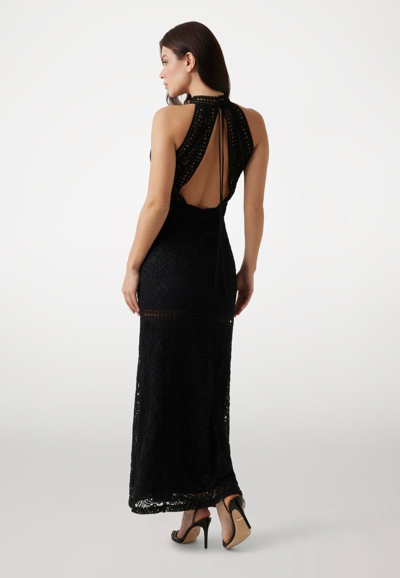 bodycon long evening dress Poly USA 9680 - Long Metallic Sheath Dress
