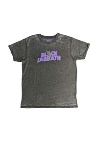 Paradiso Clothing Black Sabbath Logo and Daemon Burnout - Print T-shirt - charcoal