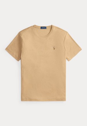 CUSTOM SLIM FIT SOFT COTTON T-SHIRT - Tricou basic - classic camel heather