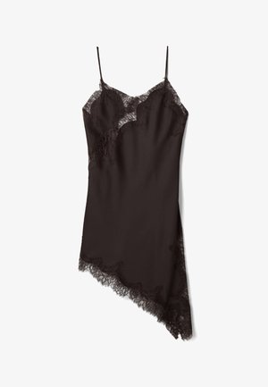 Stefanel, FITTED DRESS. - Jurk - dark brown