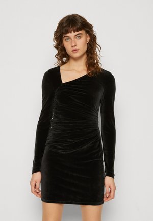 Abercrombie & Fitch RUCHED SHORT DRESS - Kokteiļkleita/ballīšu kleita - black beauty