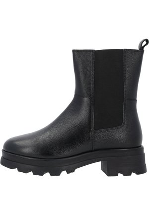 Kotníkové boty na platformě - black