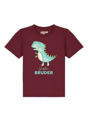 T-Shirt print - burgundy
