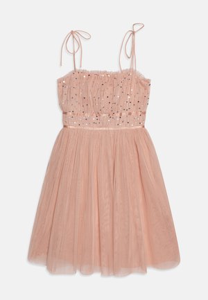 TIE SHOULDER EMBELLISHED DRESS - Vestito elegante - peach blush