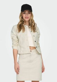 ONLY - ONLWONDER JACKET - Giacca di jeans - ecru Immagine in miniatura 1