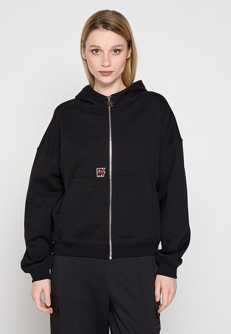 DKNY Sweater met rits zwart DKNY Sweater met rits zwart