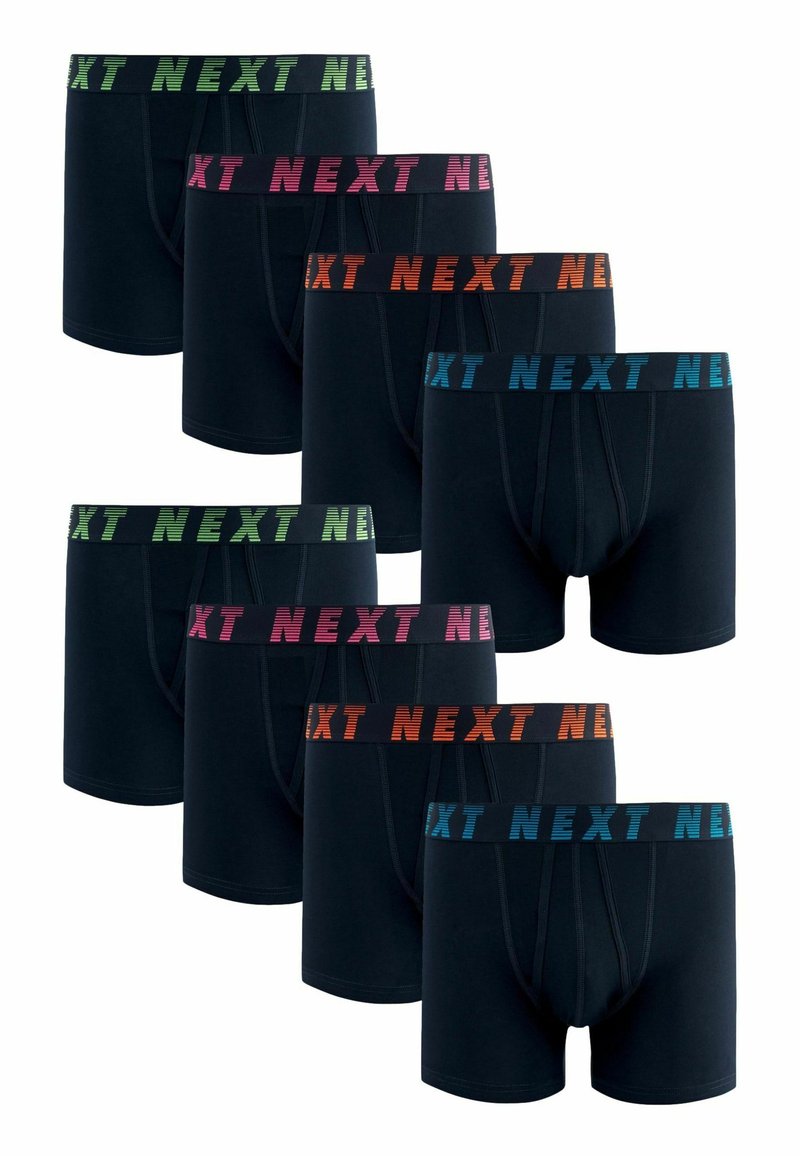 Next A-FRONT 8 PACK - Kitsad bokserid - navy blue bright neon logo waistband