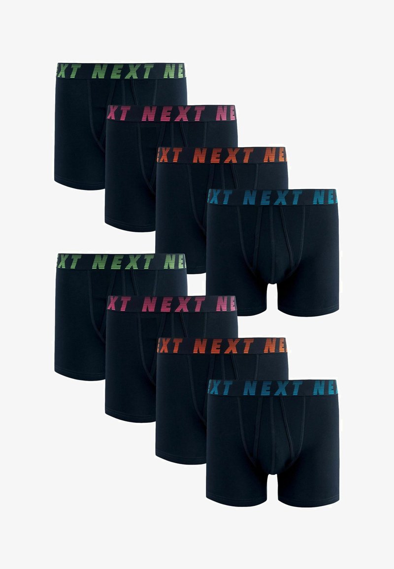 Next A-FRONT 8 PACK - Kitsad bokserid - navy blue bright neon logo waistband
