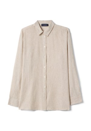 PIOMBO, SHIRT WITH REGULAR FIT - Blusa - white/beige