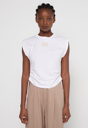 RIAH DRAWSTRING - T-shirt med print - white