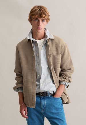 SHIRT WAFFLE STRUCTURE - Overhemd - cold taupe