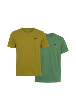 4F, KOSZULKA MĘSKA LIMITOWANA 4F T-SHIRT KOMPLET ZESTAW 2 5XL M3948 SS26 - Sports T-shirt - mustard yellow