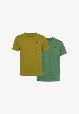 4F, KOSZULKA MĘSKA LIMITOWANA 4F T-SHIRT KOMPLET ZESTAW 2 5XL M3948 SS26 - Sports T-shirt - mustard yellow
