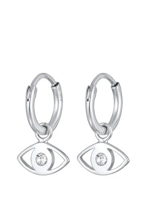 Elli EVIL EYE HOOPS - Øreringe - silber