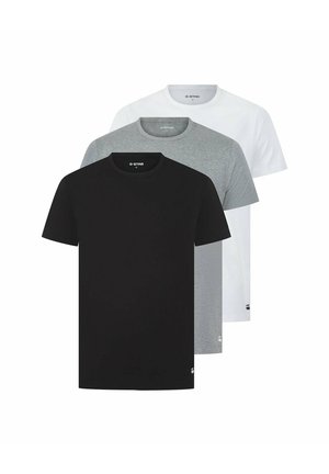 3ER PACK - COVE RUNDHALS - Basic T-shirt - schwarz grau weiß