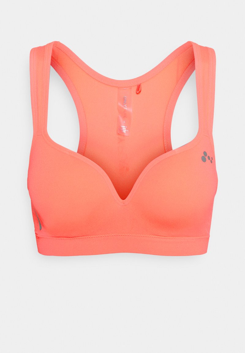 ONLY Play ONPMARTINE SEAMLESS BRA OPUS - Sutiã desportivo de suporte médio - neon orange