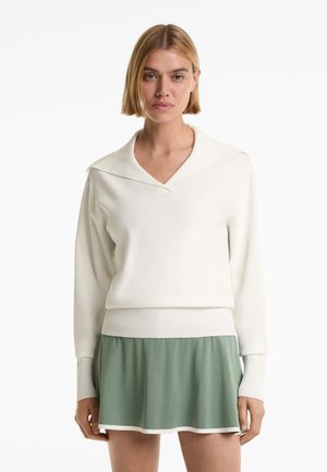POLO COLLAR - Bluză cu mânecă lungă - white