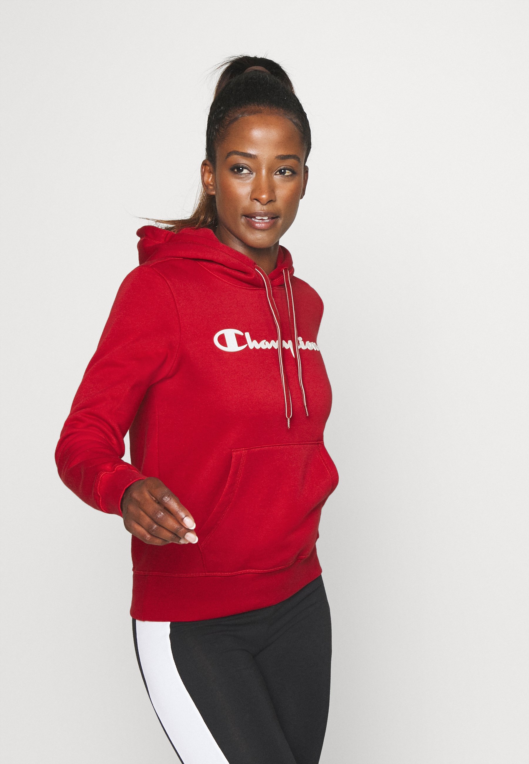 champion crop hoodie red