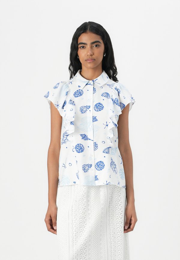 VMSEASHELL FRILL SHIRT - Button-down blouse