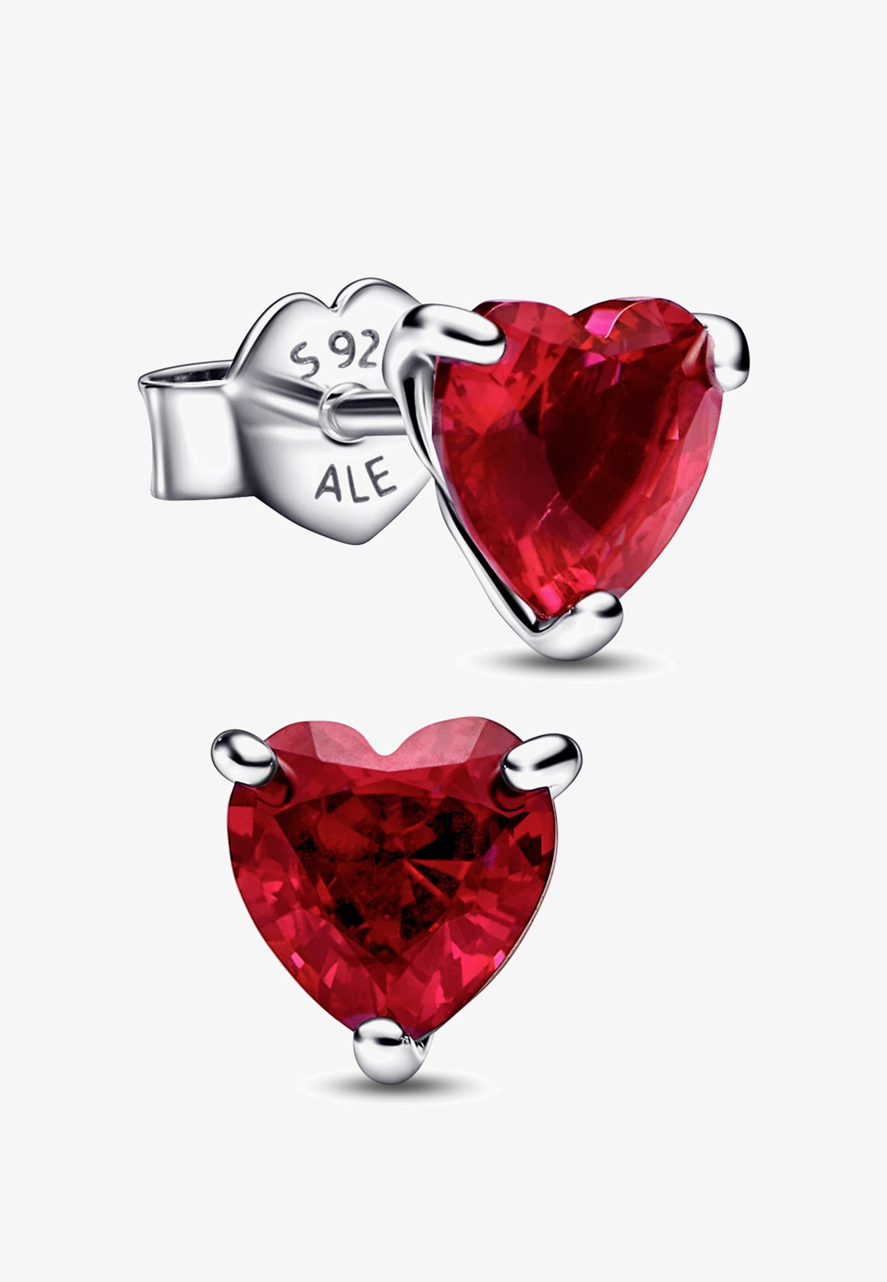ONEFINITY Orecchini A Cerchio A Forma Di Panda Rosso - Argento Sterling 925, Confezione Regalo