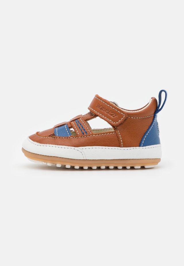 MINIZ - Babyskor - beige/fonce bleu