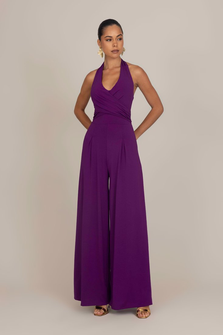 WAL DOLLY WRAP Jumpsuit plum/purple