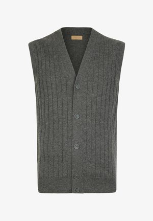 Falconeri, ULTRASOFT RIBBED - Vest - grau dark grey melange