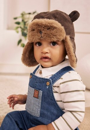 Next, CORD TRAPPER BABY HAT - Kootud müts - brown