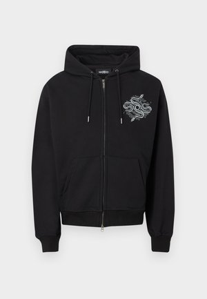 SCALED ZIP HOODIE UNISEX - Športna jopa s kapuco na zadrgo - black