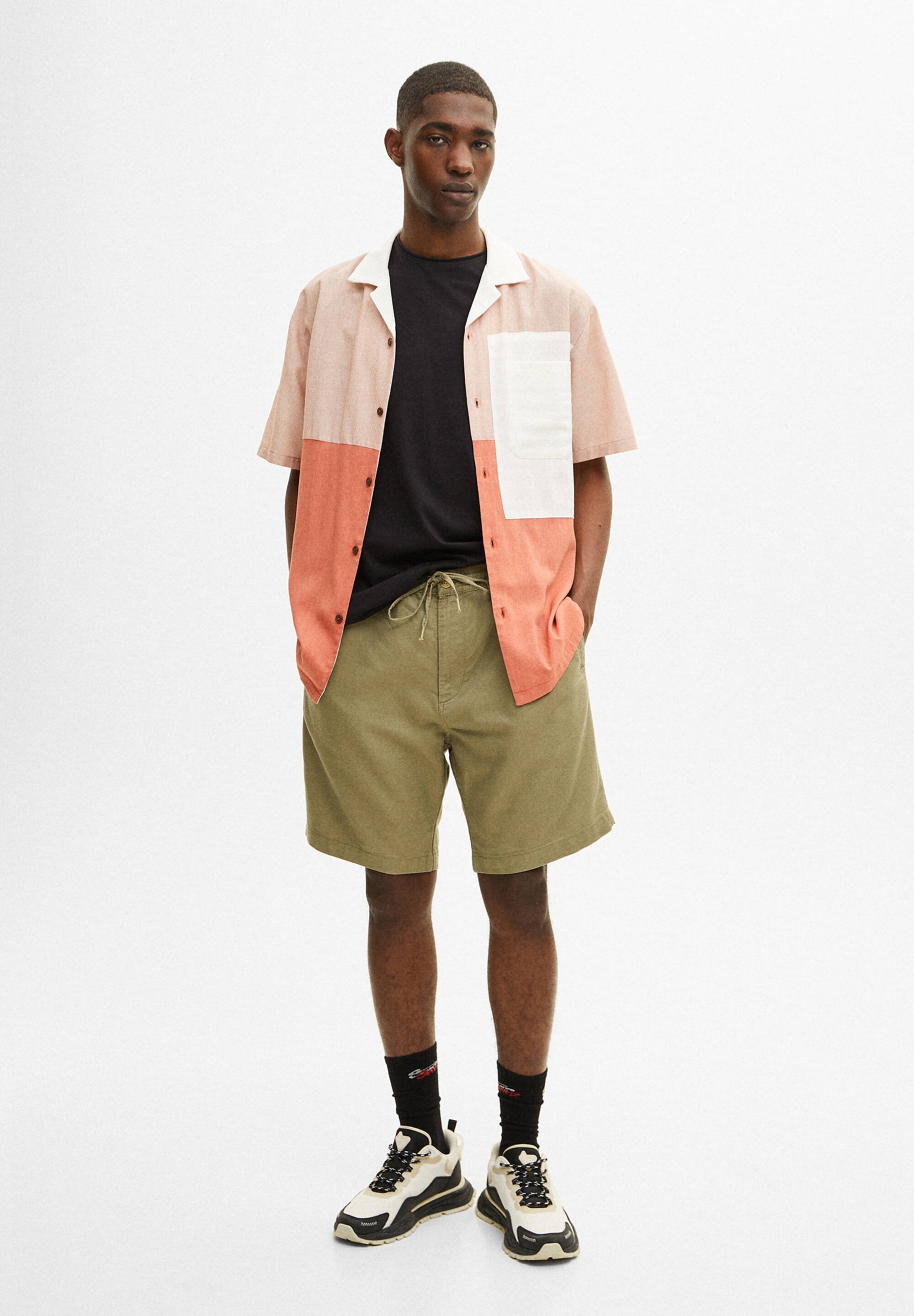 PULL\u0026BEAR BASIC - Shorts - dark green 