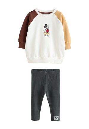 REGULAR FIT - MICKEY MOUSE CREW SET - Sportinis megztinis - ecru/brown