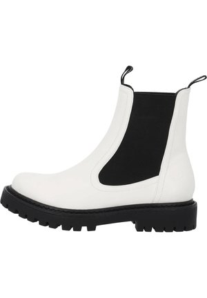 GOZO - Enkellaarsjes met plateauzool - weiß/schwarz