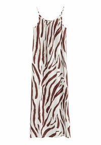 Next REGULAR FIT- TRAPEZE SHAPE RUCHED - Haljina od žerseja - brown white zebra